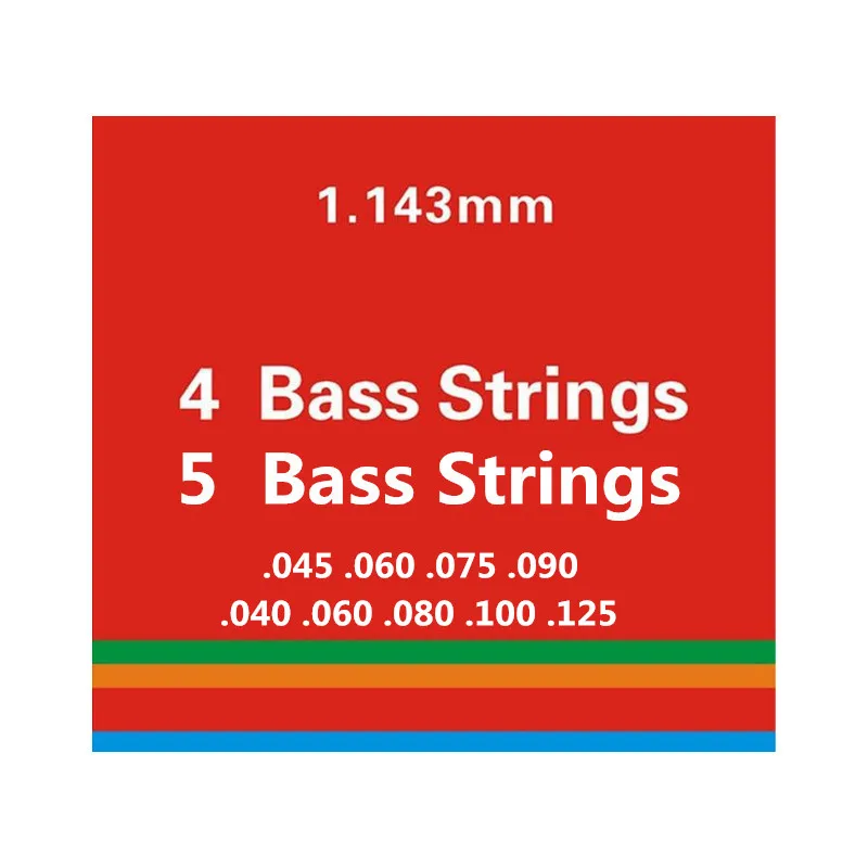 

4 5 Strings Bass Guitar Strings .040-.125 Electric Bass Strings Guitar Parts Wholesale Musical Instruments Accessories