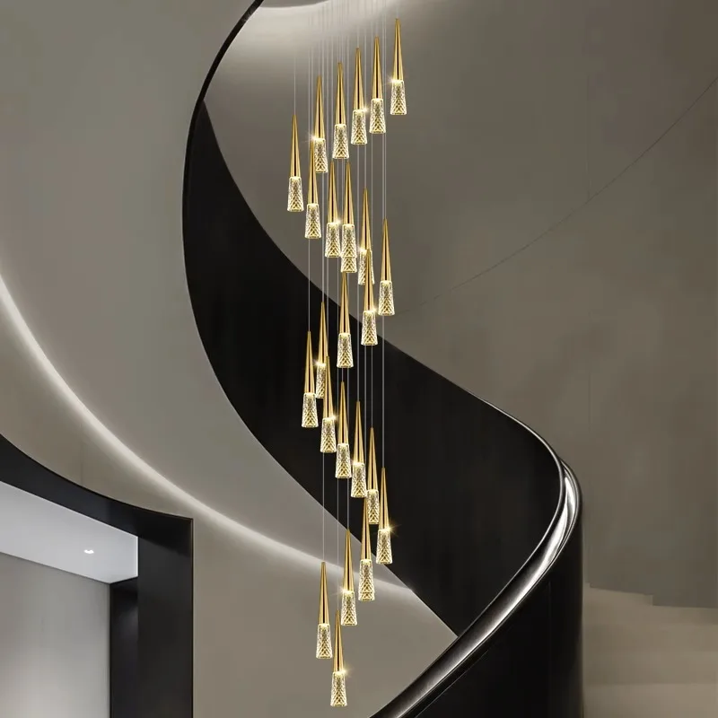 Imagem -03 - Nordic Pendant Lights For Home Decoration Stair Chandelier Sala de Estar e Jantar Luz de Teto Iluminação Interna