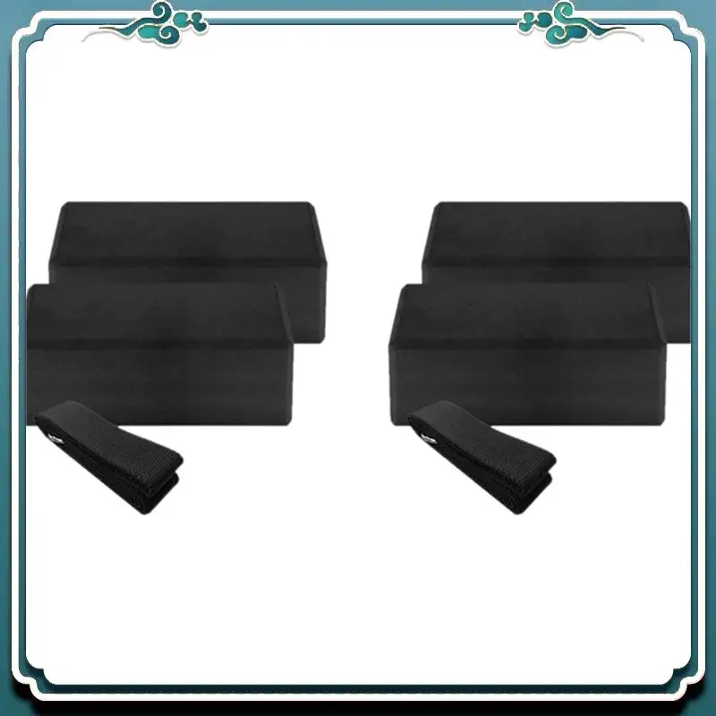 

Reliable 4Pcs Yoga Block And Yoga Strap Set, High Density EVA Foam Block To Support And Improve Poses And Flexibility