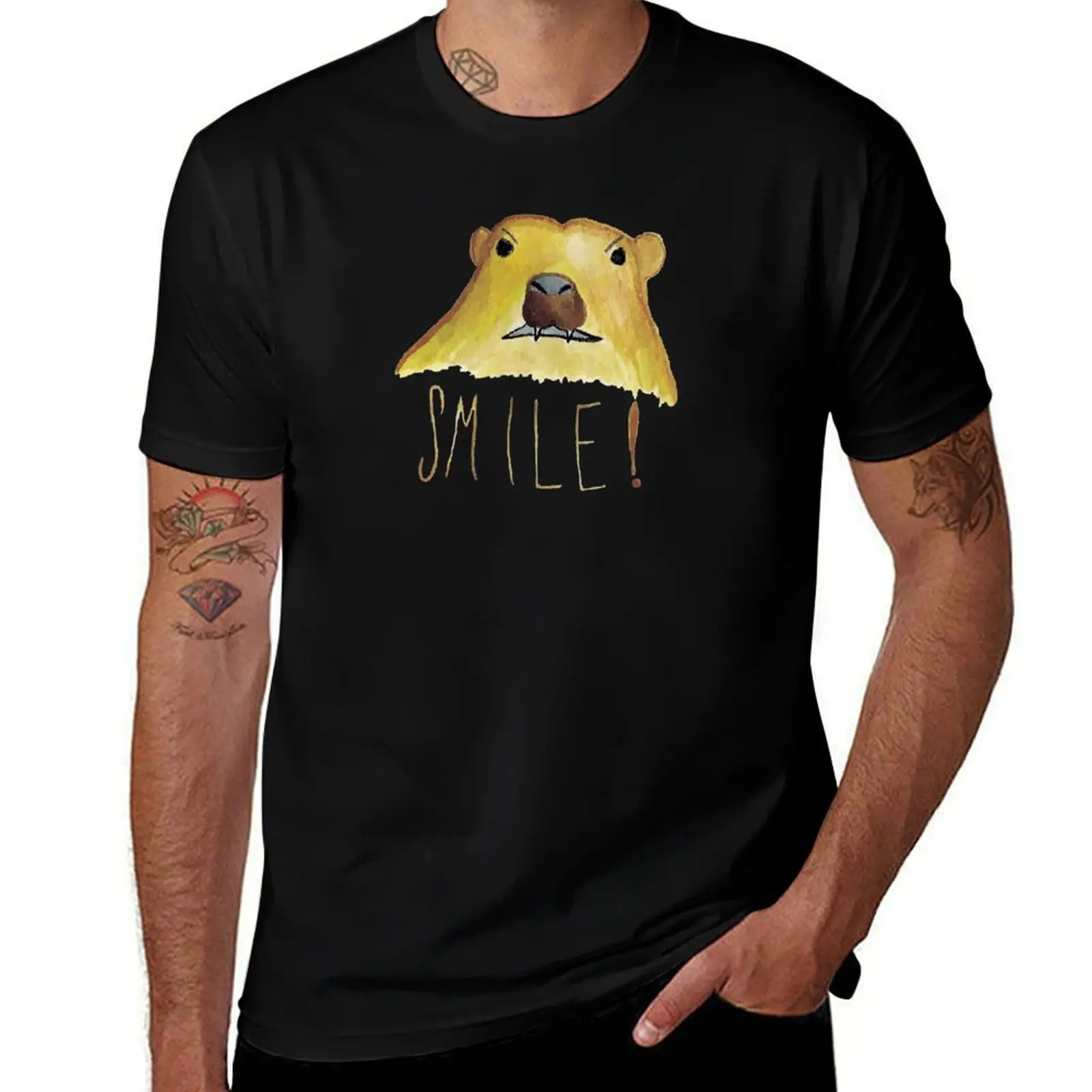 The Hyrax says hi - By MissLisako T-Shirt Casual Lightweight Short Sleeve Top T-Shirt