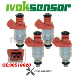 4pcs Fuel Injector Fit For Daewoo Kalos Chevrolet Matiz 0.8 1.0 1.2 1.4 2003-2011 96518620 96620255 96351840 ADG02801 75114255
