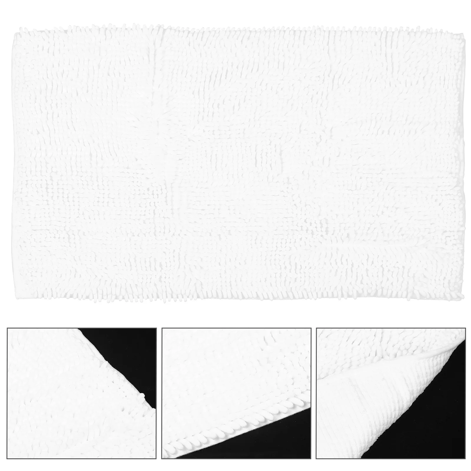 

Oversize Bathroom Rug Shag Shower Mat Water Absorbent Anti-Skid Practical Comfortable Massage Feeling Wet Floor Bathtub