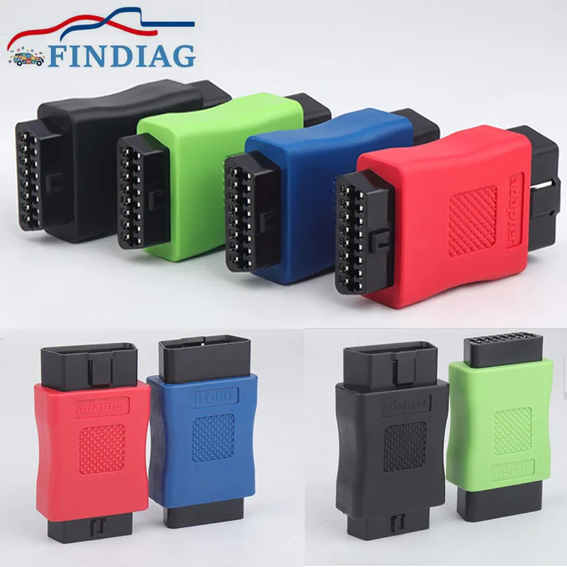 Auto OBD Adapter 16pin Male to Female Interface obdii Connector Anti-Wear Shell Univeral OBDII Car Connect Adapter