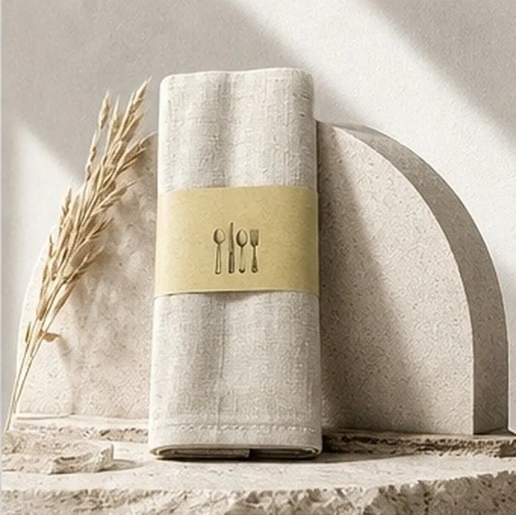 Natural Flax Napkins for Kitchen Dining Room Hotel Restaurant Absorbent Reusable Cloth Napkin Baking Cloth Tea Fabric Dish Towel