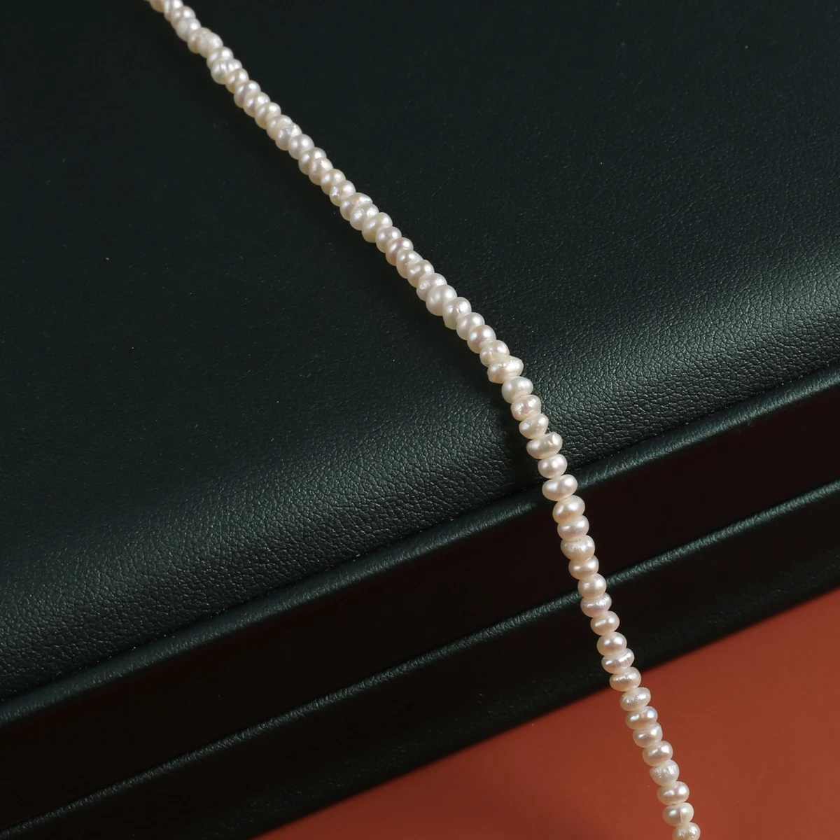 2-3mm White Natural Freshwater Pearl Flat Loose Spacer Beads for Jewelry Making Supplies DIY Women Necklace Bracelet Accessories