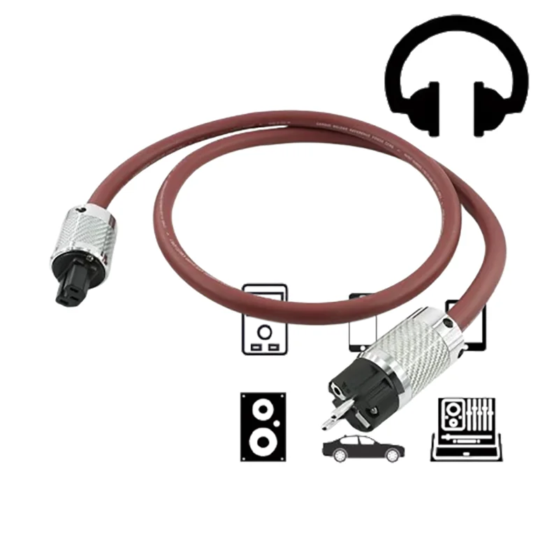 

Cardas Reference-Class Power Cord: Rhodium-Terminated Carbon-Fiber Jacketed BCF-4G with Universal US/EU Plug​