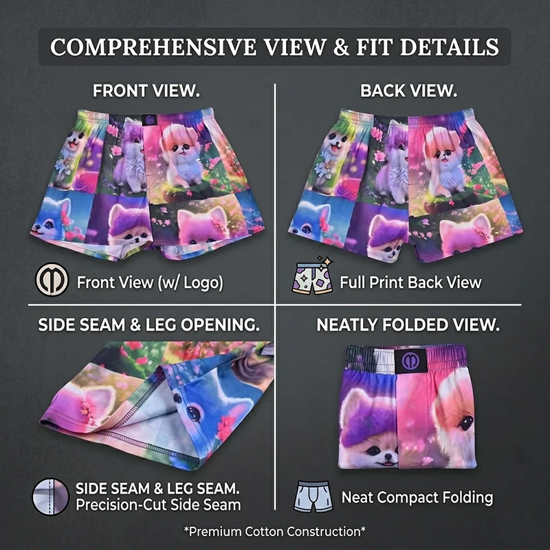 MMELONGENA Men’s Performance Boxer Briefs Moisture Wicking Stretch Cotton Underwear with No Ride Up Soft Breathable