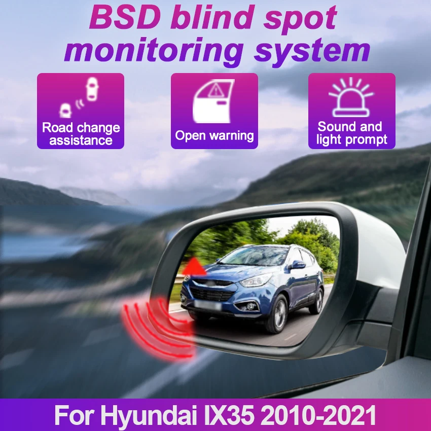 Car BSD BSM BSA Blind Area Spot Warning Drive Mirror Rear Radar Microwave Detection System For Hyundai IX35 2010-2021