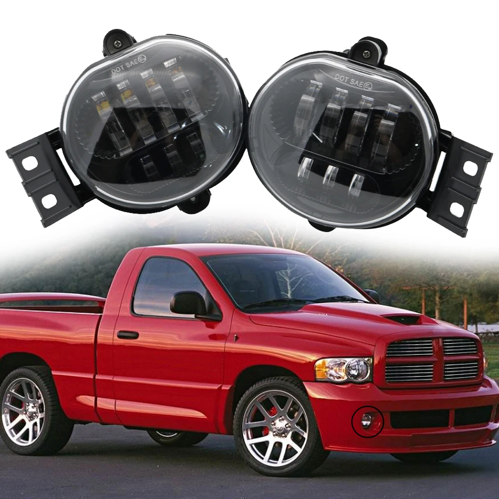 2 X Fog Lamp For Dodge Ram1500 2500 3500 2002-2008 Front Fog Light 63W high lumen Led Projector Fog Lights For Durango 2004-2006