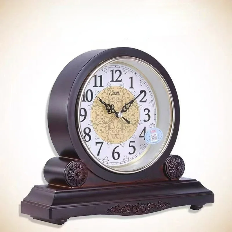 American living room large wall clock North European retro table clock modern creative Chinese silent wall watch