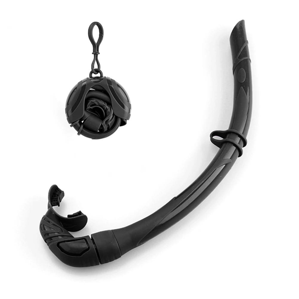 

Foldable Snorkel Tube 415mm Black Snorkel Underwater Breathing Hot Sale Scuba Diving Device Swimming Equipments