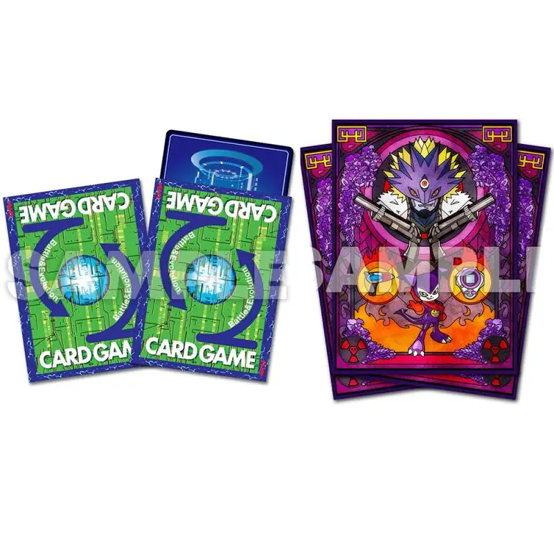 

60pcs/set Digimon Adventure Beelzebumon Card Sleeve DTCG PTCG Anime and Game Collection Card Protective Cover Gift Toy 67*92mm