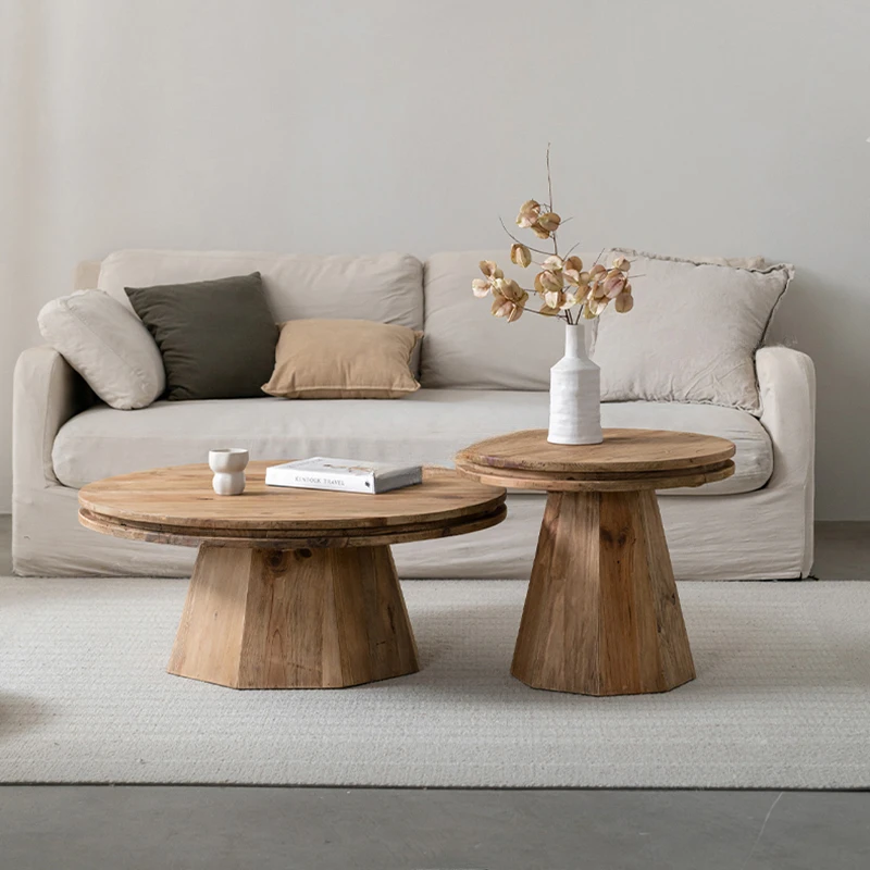 

European Centerpiece Coffee Table Design Round Tray Unique Designer Side Table Living Room Minimalist Stolik Kawowy Furniture
