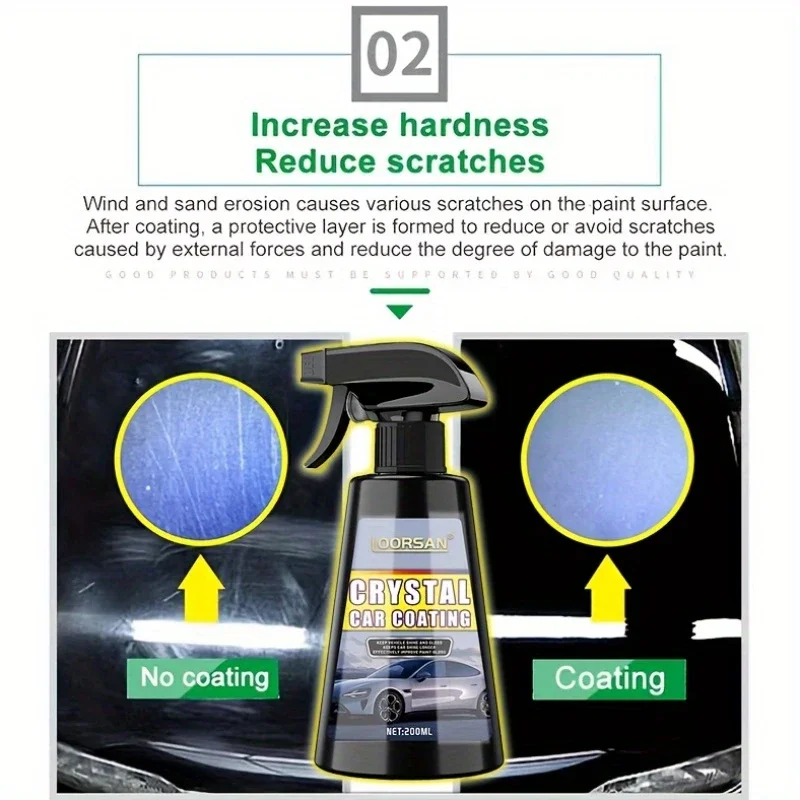 

Подходит для всех автомобилей, Ultimate Shield Crystal Car Coating Polish Spray 200 мл, стойкий глянцевый эффект, устойчивый к атмосферным воздействиям.