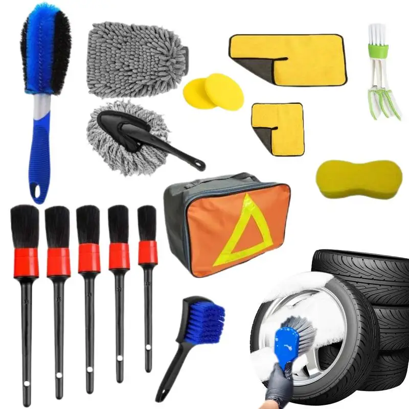 

22 Pieces Car Wash Cleaning Kit Professional Auto Car Cleaning Kit Car Wash Kits With Detailing Brushes Car Cleaning Supplies