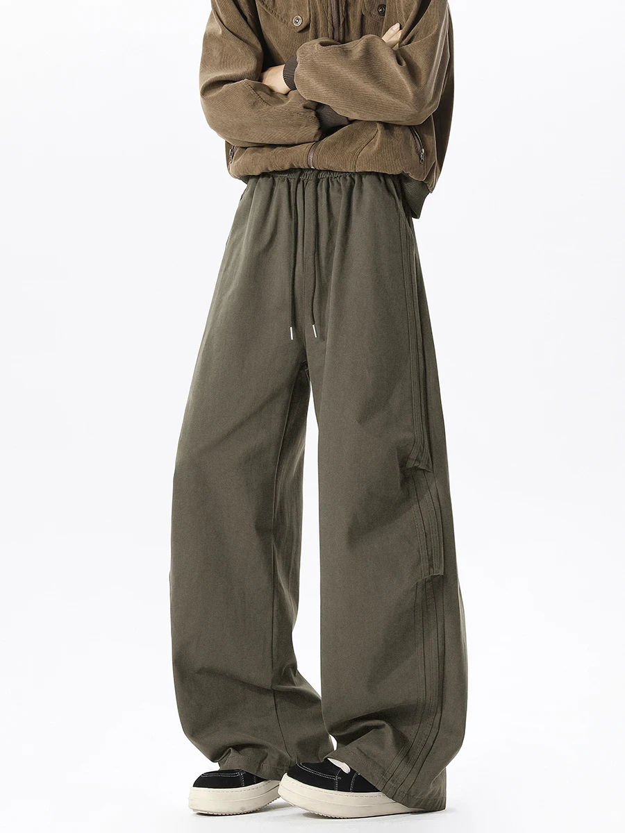 

Boyue Американские складные прямые рабочие брюки Модный бренд Хип-хоп Лоскутный тканый пояс Спортивные десантники Широкие брюки ...