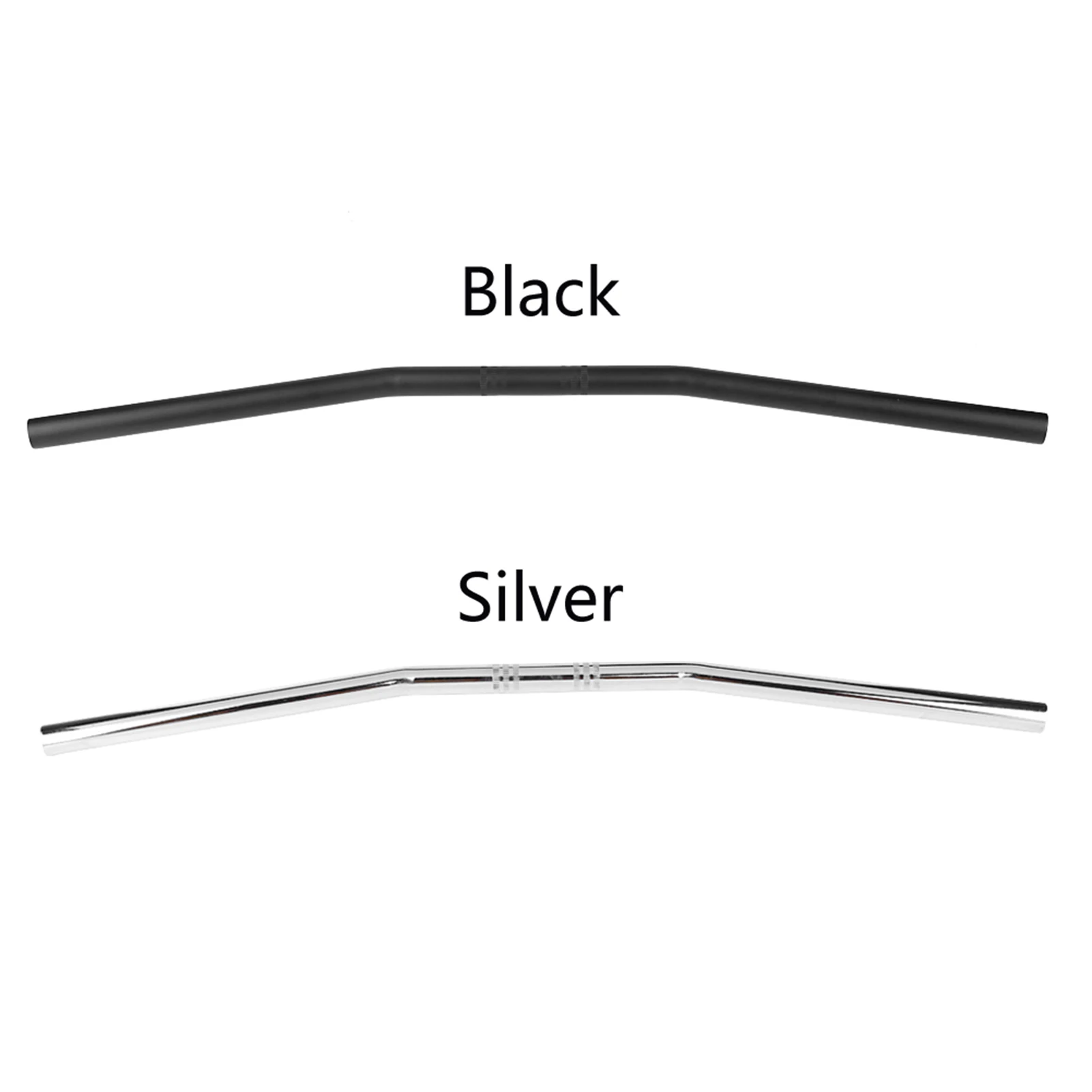 7/8Inch 22MM Motorcycle Retro Bend Handlebar Handle Bar Black Silver Motorcycle Bend Handlebar Bend Handlebar Retro Handlebar