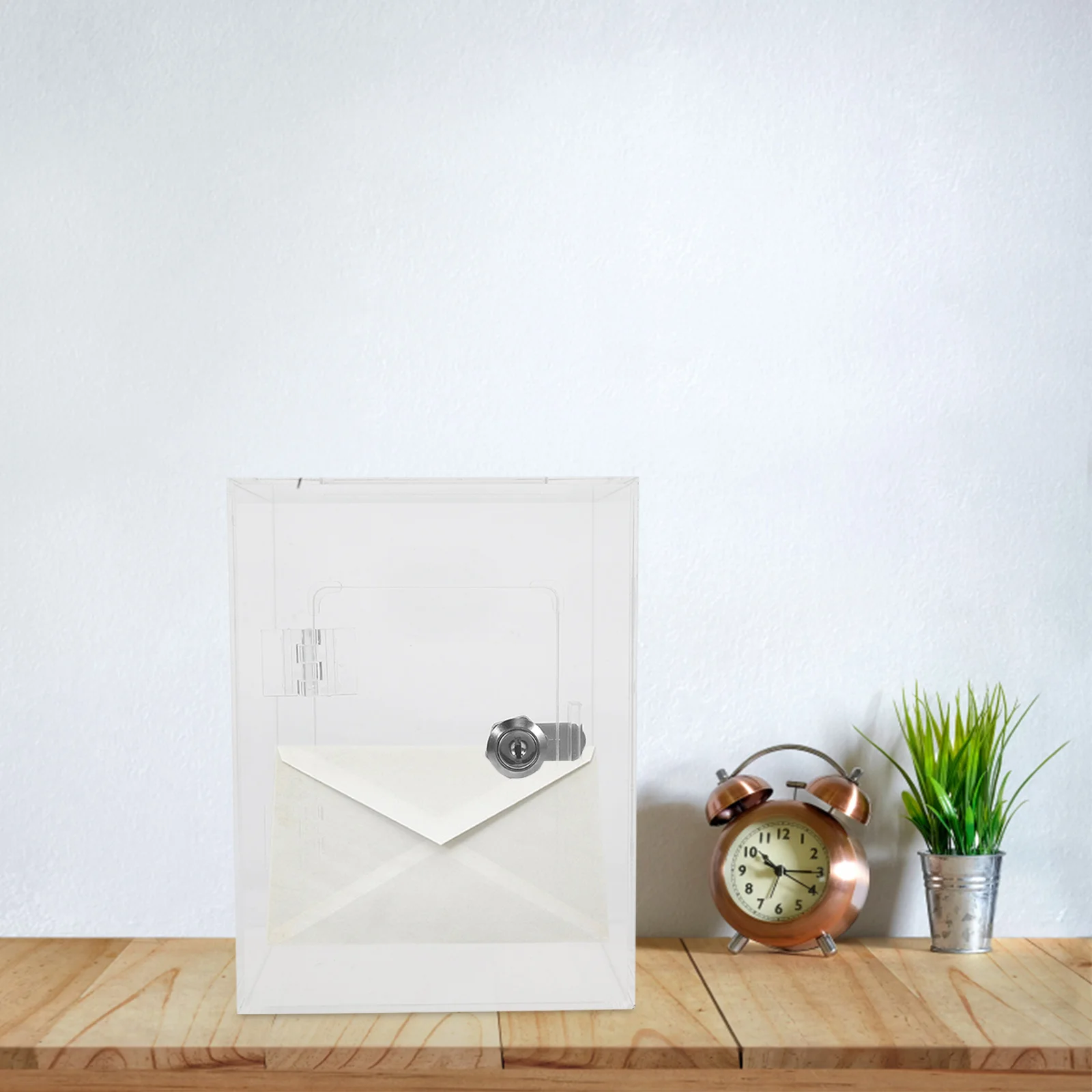 

1Set Acrylic Donation Box with Key Transparent Lockable Suggestion Box for Cash Votes Tips Mails Complaints Fundraising Events