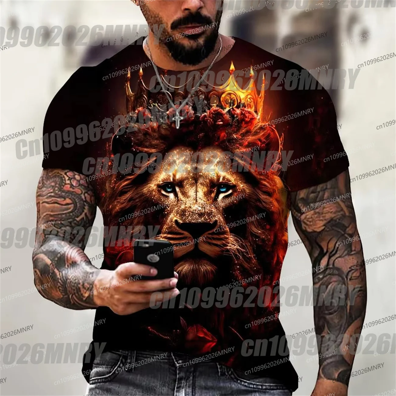 Tiger Pattern Design Girls Clothes O Neck Novelty T Shirt Temperament Casual Comfortable T Shirt Summer Men's 3D Clothing Tops