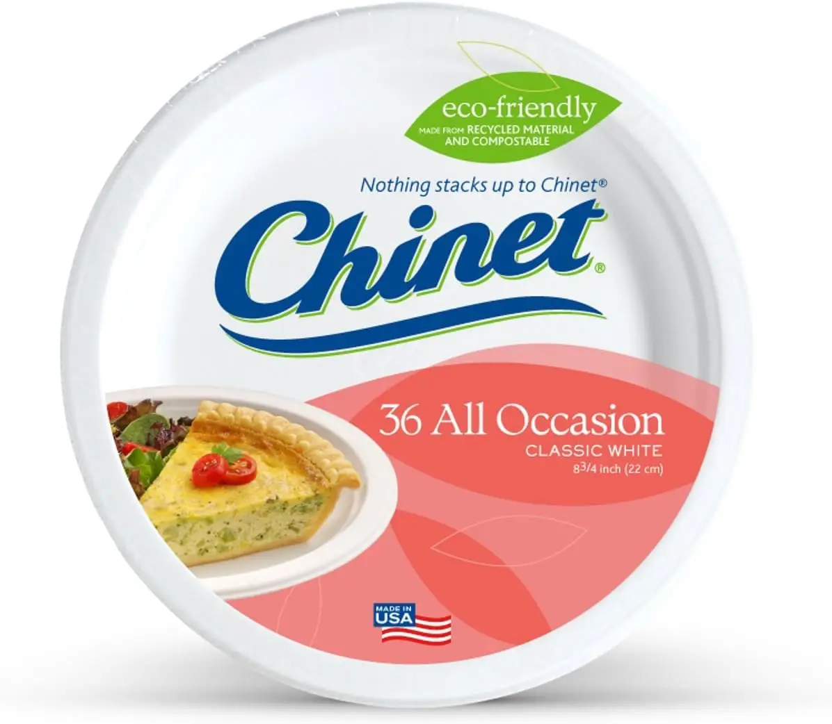 

Eco-Friendly 8 3/4" Paper Plates, 36 Count - Microwavable, Leak Resistant