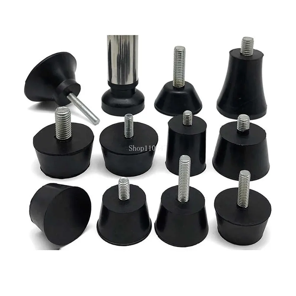 M6 M8 M10 Rubber Adjustable Feet Pad Feet Pad With Screw Table Chair Balck Leveling Foot Pad Furniture Leg Antishock Protection