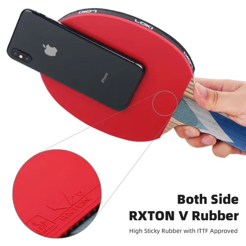 Imagen 2 del producto Loki RXTON R-Series 5/6/7 estrellas raqueta de tenis de mesa equilibrio de carbono raqueta de Ping Pong ofensiva mango hueco profesional