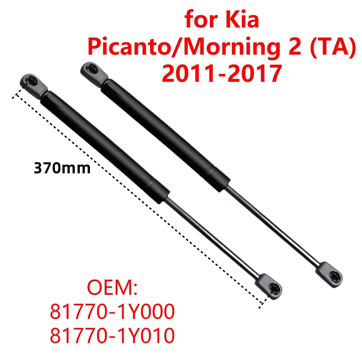 2Pcs 81770-1Y000 for Kia Picanto/Morning 2 (TA) Hatchback 2011-2017 Car Rear Trunk Boot Tailgate Gas Struts Lift Support Rods