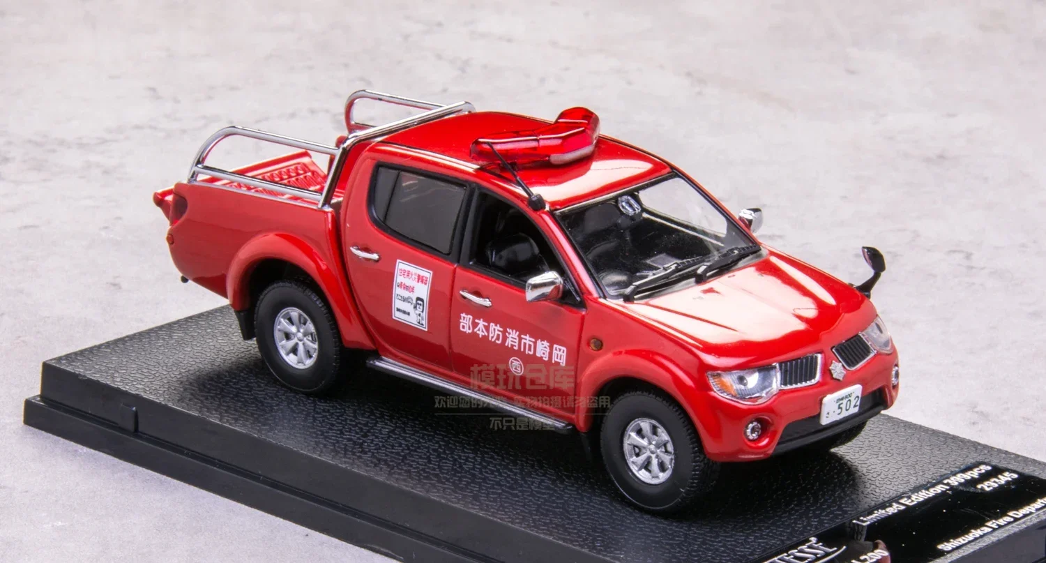 Sunstar 1/43 für mitsubishi l200 abholen shizuoka feuerwehr auto polizei auto modell auto spielzeug geschenke hobby display ornamente sammlung