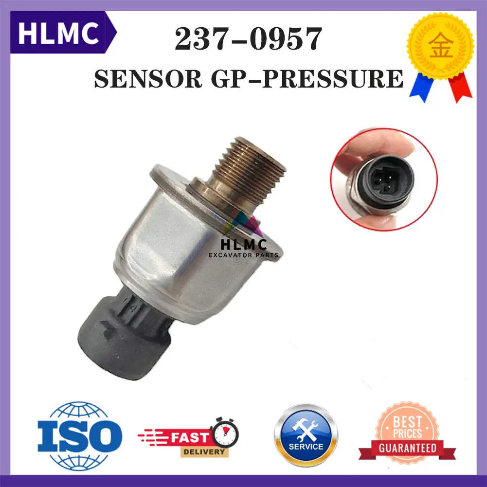 Excavator Electronic Parts Fuel Pressure Sensor 12968013 3PP6-7 2370957 237-0957 For Engine C11 C13 C15 C18 C27 C32 420E 430E