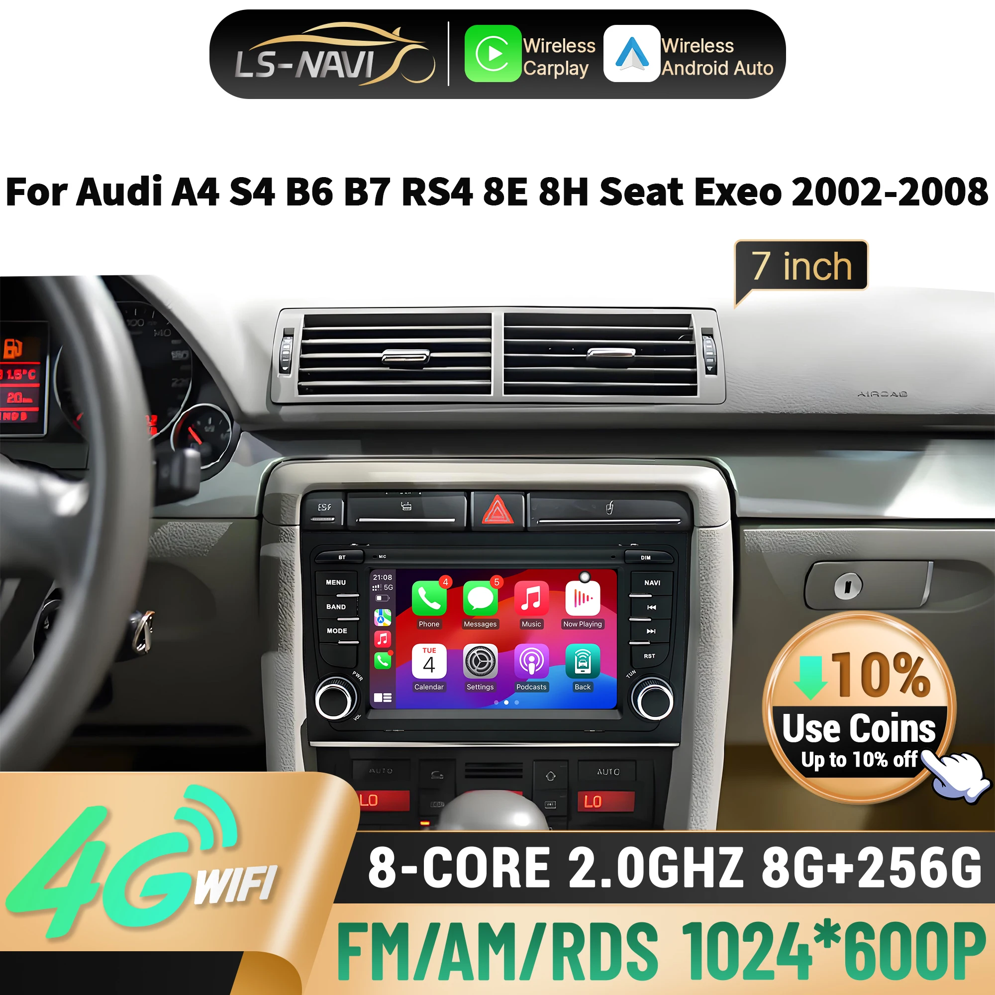 7 Inch For Audi A4 …