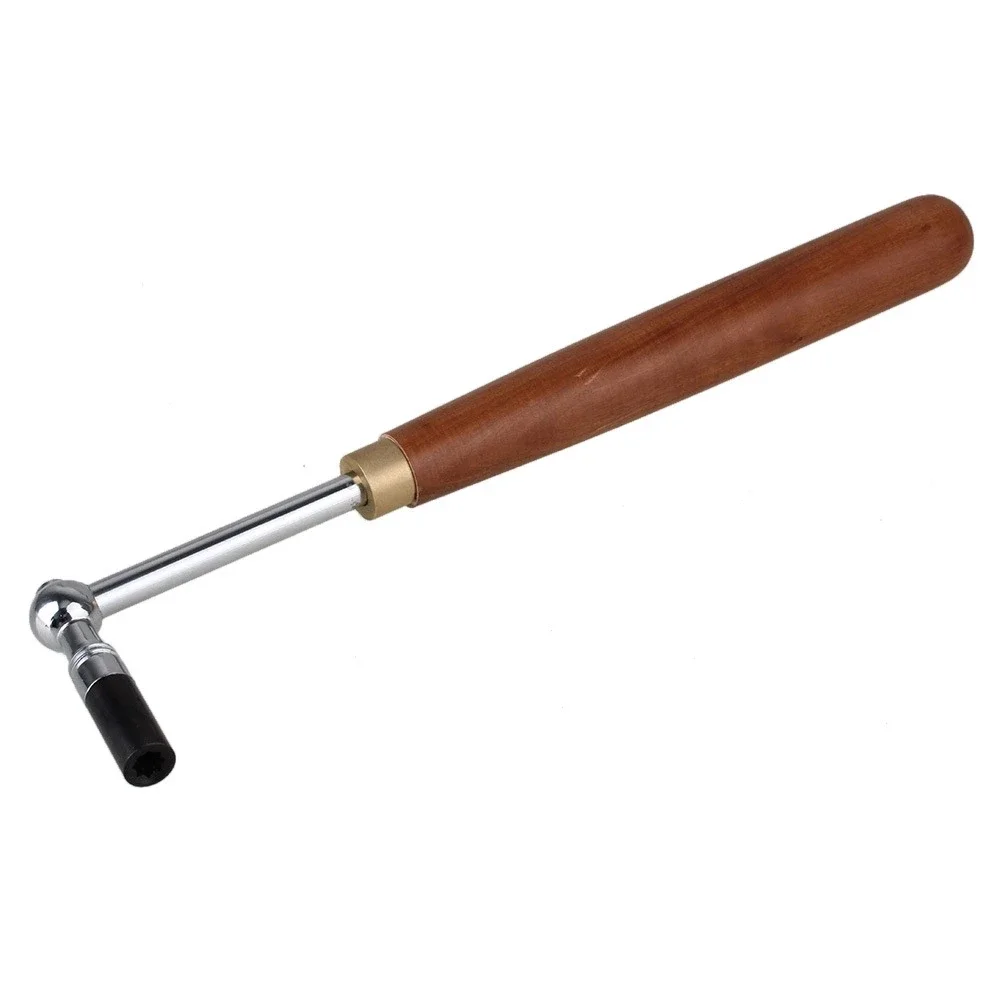 Hard Jujube Wrench L Shape Piano Stainless Steel Tuner Hammer Wooden Handle Tuning Tool