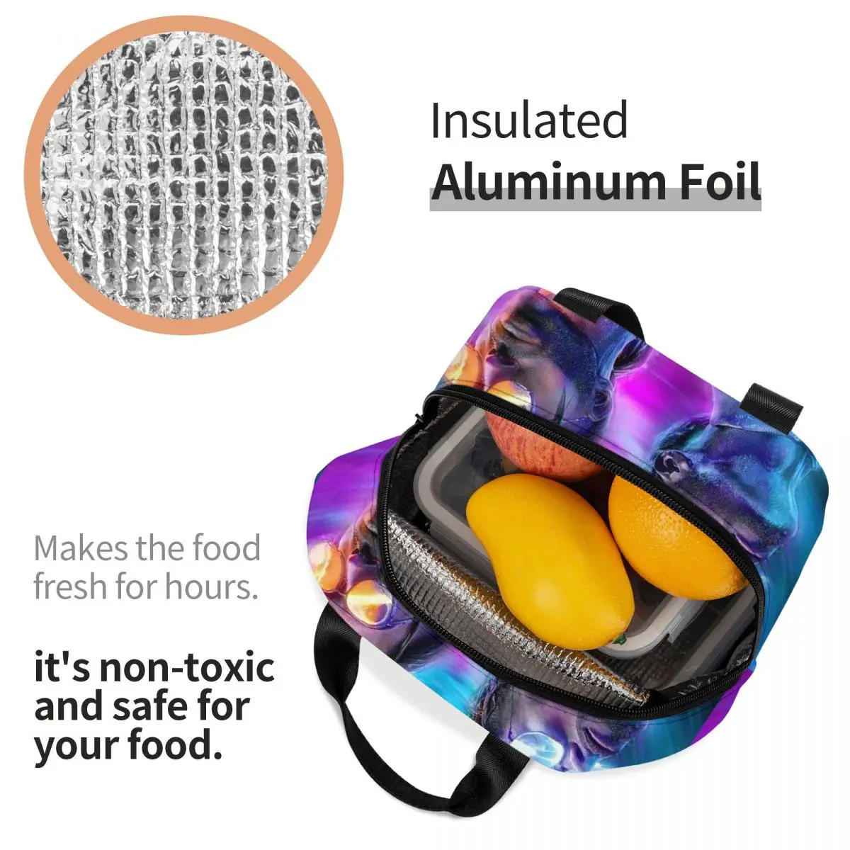 PNL Nabil Andrieu وTarik Andrieu المغني أكياس الغداء معزول بينتو صندوق الغداء حمل مانعة للتسرب برودة حقيبة حرارية