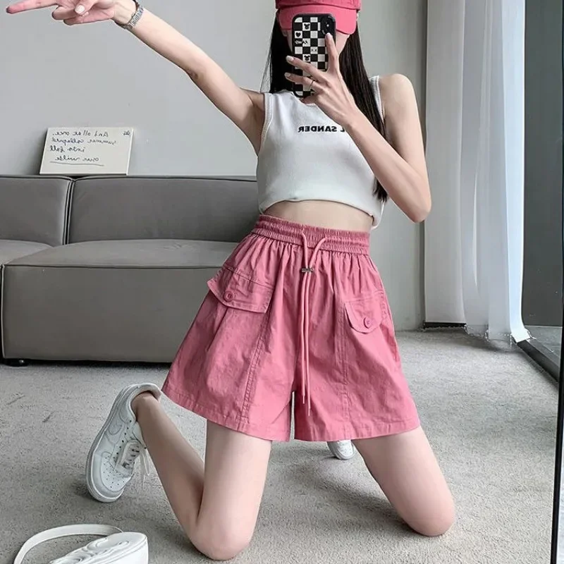 Loose Women's Shorts With Waist Pocket Female Short Pants Korean Style Baggy Jorts Fashion Clothing 2024 Offer Aesthetic Hot XXL