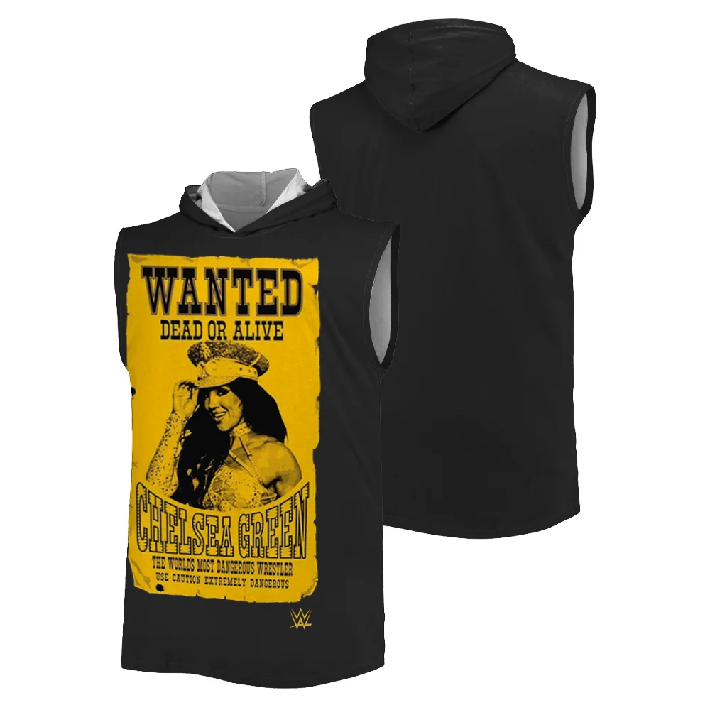 

Summer hot selling 3D printed WWE black Chelsea T-shirt hooded vest sports outdoor fitness breathable oversized men's tank tops