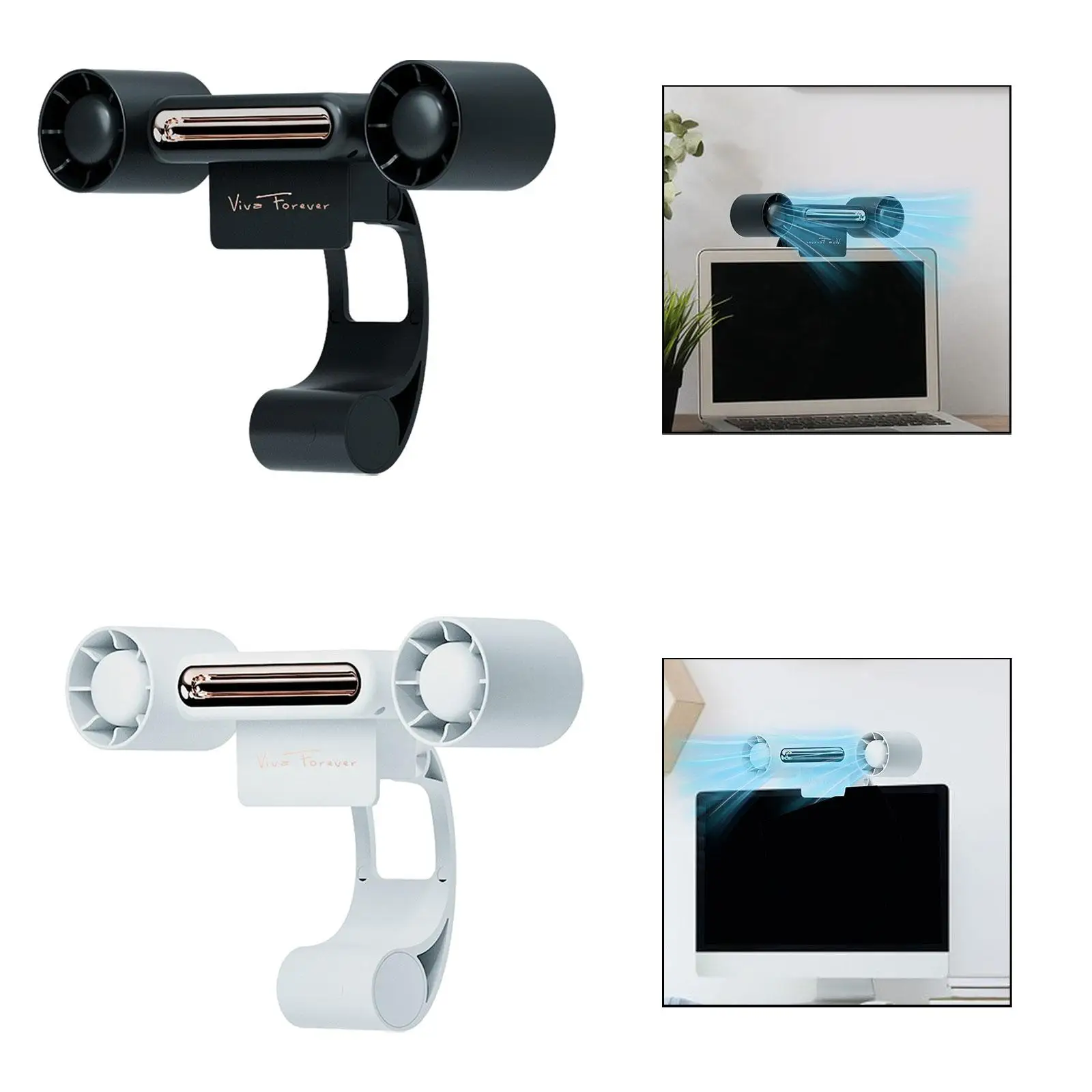 Персональный охлаждающий вентилятор, многофункциональный трехрегулируемый монитор скорости ветра, аксессуары для вентиляторов для спальни, ноутбука, офиса, дома