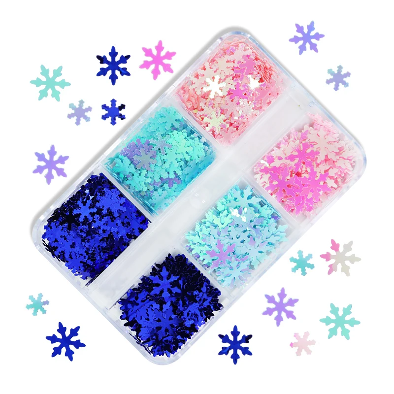 Winter Snowflake Resin Filling Mermaid Glitter Epoxy Resin Filler Royal Blue Pink Snowflake Christmas Resin Sequins Handmade DIY