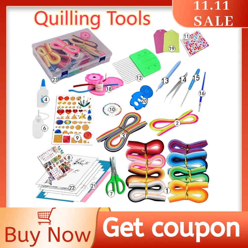 

Handmade Paper Quilling Tool Tweezer Crimping Paper Craft Art Set Starter Quilling Tools Kit Climper Tool Tower DIY Scrapbooking