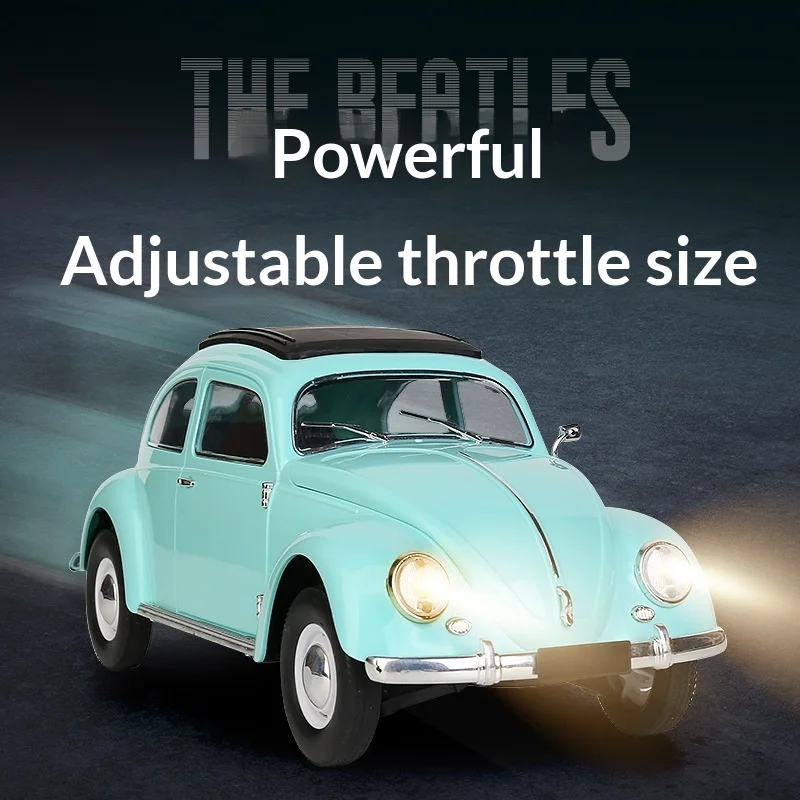 รถของเล่นบังคับวิทยุรุ่นใหม่ 1:16 D62mini จำลองรถปีนเขาแบบเต็มสเกล รถดริฟท์ รถบีทเทิลย้อนยุค รุ่นมินิ ปี 1950 พร้อมเล่น (RTR)