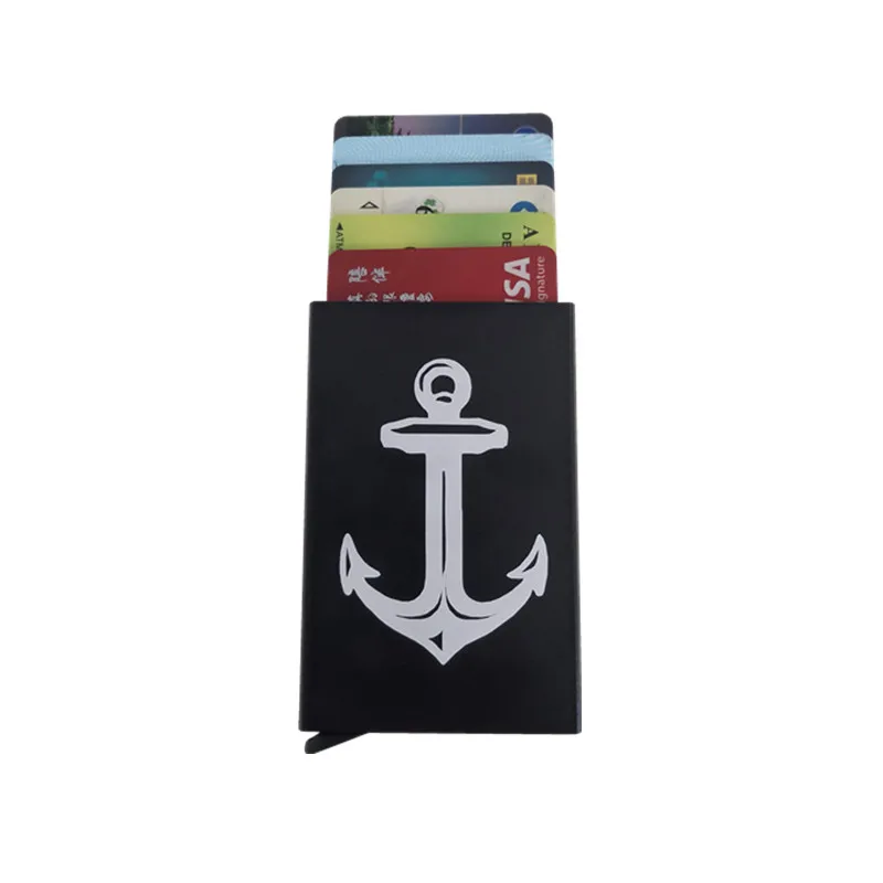 DIY Slim Pop Up Wallet Minimalist Credit Card Holder For Men Women RFID Blocking Mini Metal Case