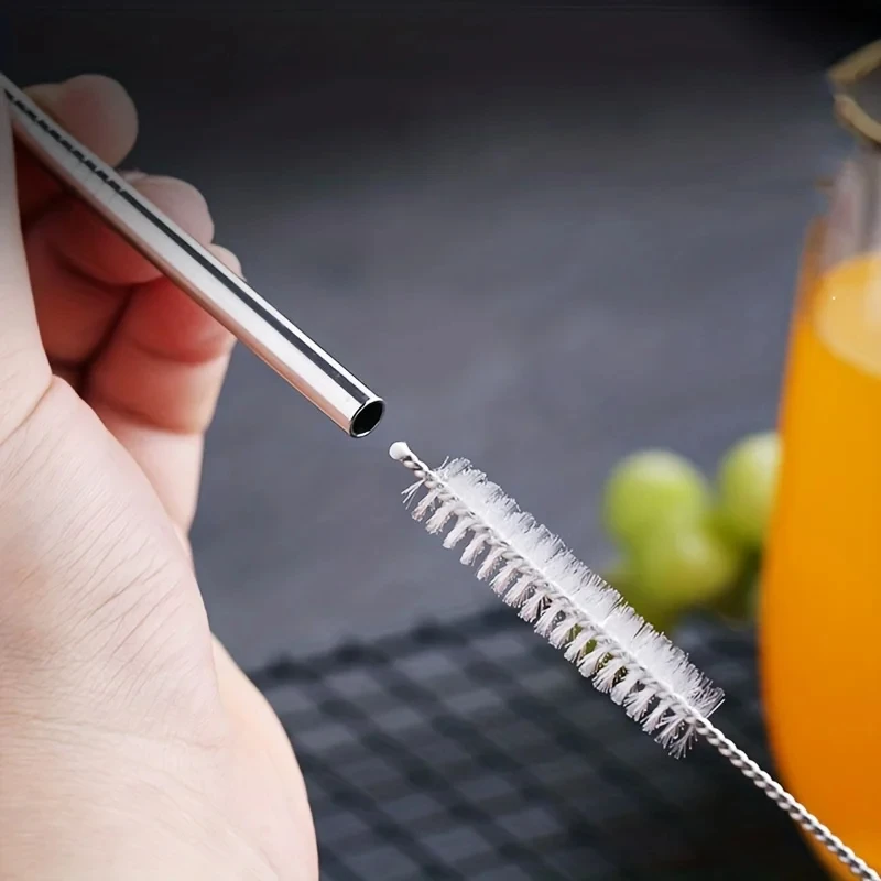 Stainless Steel Straw Set Colorful Metal Straw Bar Beverage Coffee Juice Milk Tea Environmental Protection Beverage Utensils