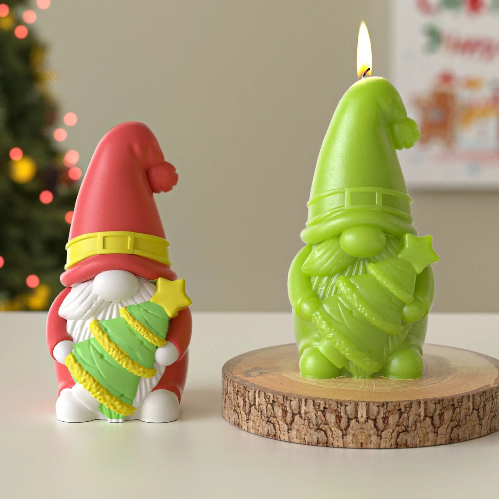 Aromatherapy Plaster Mold Lightweight Faceless Elder Mold Christmas Tree Mold Plaster For Candle Making Diy Crafting Christmas