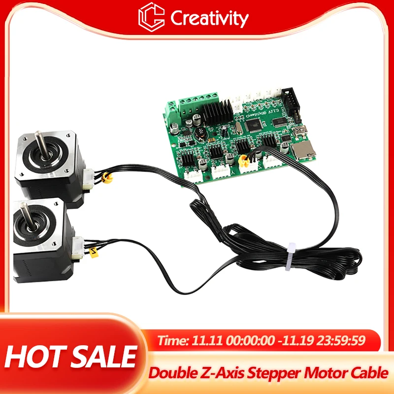 

Ender-3 CR10 двойной кабель шагового двигателя по оси Z, провод длиной 1,5 м для деталей 3D-принтера CR-10 CR10S Ender3