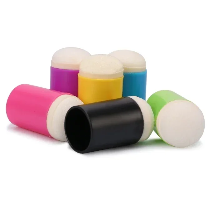 40PCS Craft Finger Sponge Daubers Finger Painting Sponge Set for Drawing Project Card Making Painting Stamping Ink