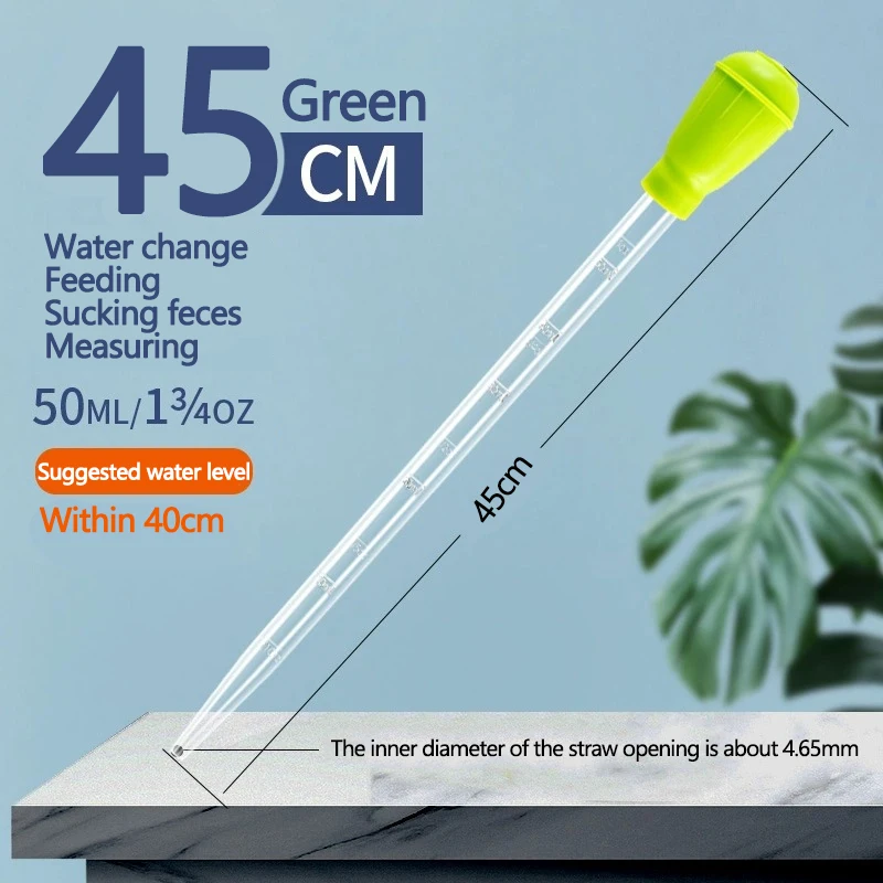Verlengen Pipetten Cleaner Eenvoudig Schoonmaken Tool voor Aquarium Water Wisselaar Aquarium sifon aquarium stofzuiger 29 cm 45 cm