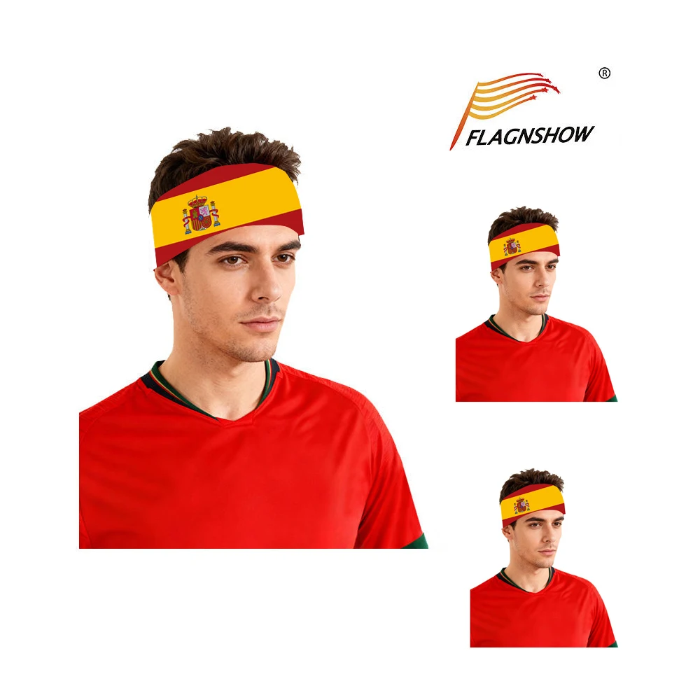 Flagicts Stretch Free Size Fans Spain Flags Headband