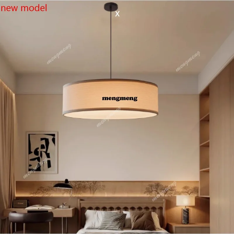 M138New Chinese bedroom chandelier Zen retro restaurant bar tea room box fabric lamp