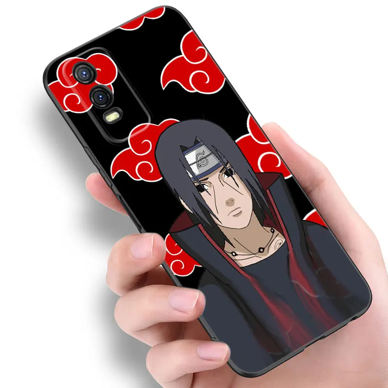 Cool N-Narutos Anime Black Silicone Phone Case For VIVO V27 V29 V30 Pro Y02 Y15 Y17 Y33 Y76 S Y27 Y55 Y78 5G Y16 Y21 Y22 Y35 Y36