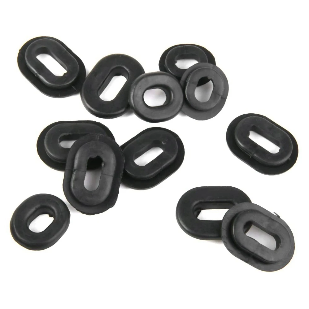 M45K-12Pcs Motorcycle Rubber Side Cover Grommets Replacement Gasket Fairings For CG125