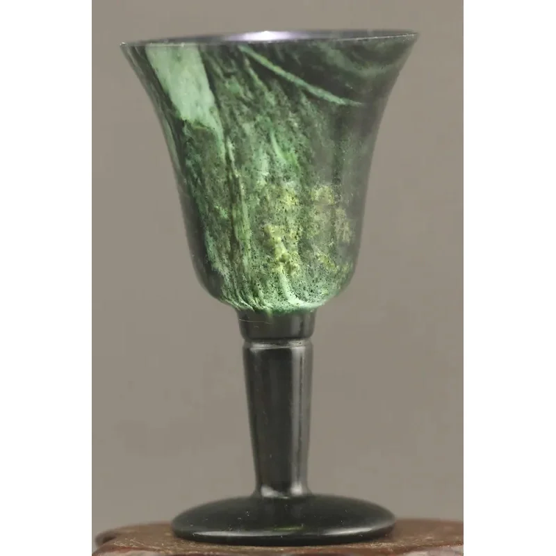 Old China Natural Jade Hand Carved goblet cup