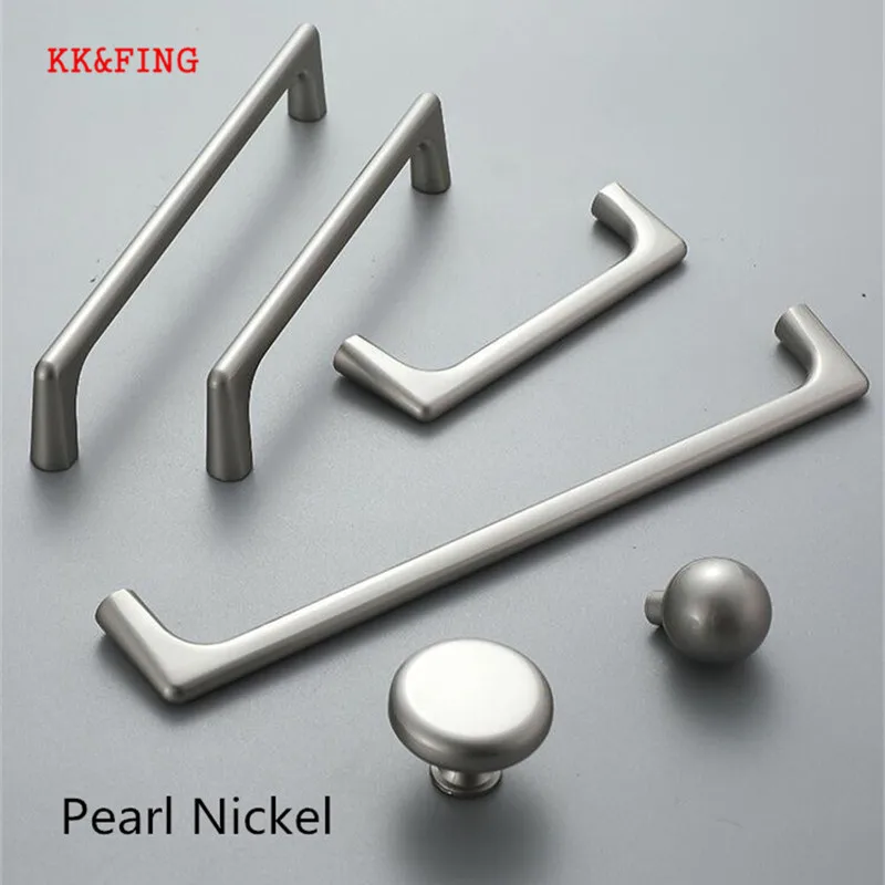 KK&FING Pearl Gray Gold Zinc Alloy Cabinet Knobs And Handles Solid Drawer Knobs Kitchen Cupboard Pulls Furniture Handle Hardware